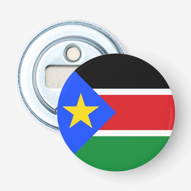 Südsudan-Flagge Flaschenöffner (Vorderseite)