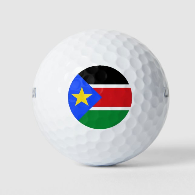 Südsudan-Flagge Golfball (Vorderseite)