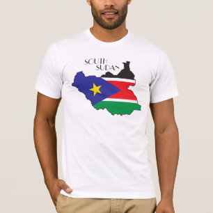 Südsudan Flagge-Karte Shirt