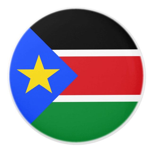 Südsudan-Flagge Keramikknauf (Vorderseite)