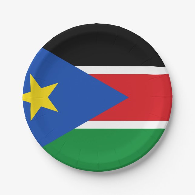 Südsudan-Flagge Pappteller (Vorderseite)