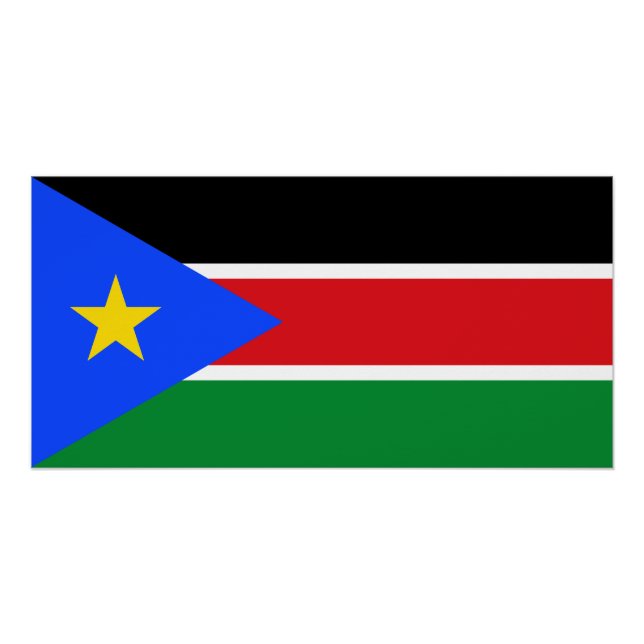 Südsudan-Flagge Poster (Vorderseite)