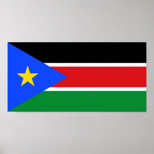 Südsudan-Flagge Poster