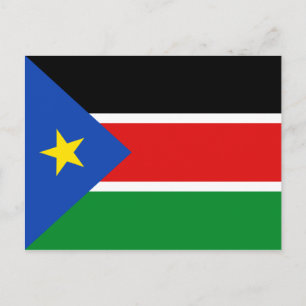 Südsudan-Flagge Postkarte