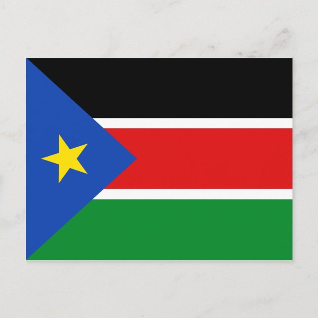 Südsudan-Flagge Postkarte (Vorderseite)