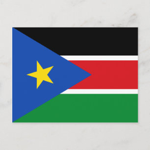 Südsudan-Flagge Postkarte