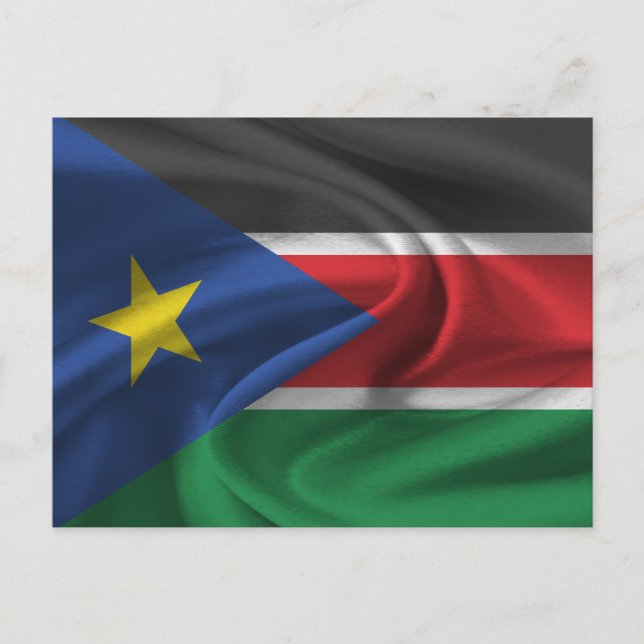 Südsudan-Flagge Postkarte (Vorderseite)