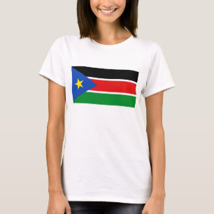 Südsudan-Flagge x Karte T-Shirt