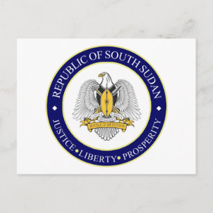 Südsudan-Symbol Postkarte