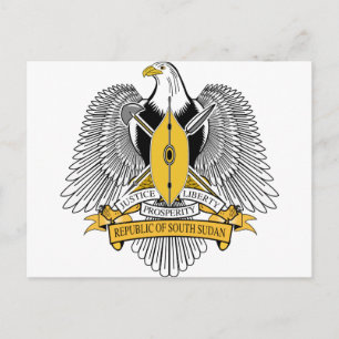 Südsudan-Wappen Postkarte