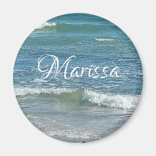Sudsy Blue Atlantic Ocean Shore Individuelle Name Magnet