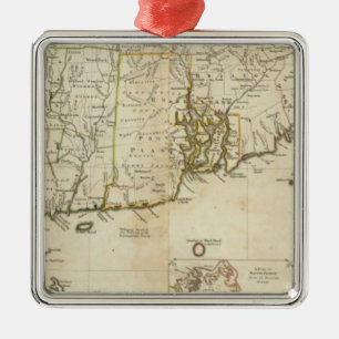 Südteil der Provinzen von Massachusetts Bay Silbernes Ornament