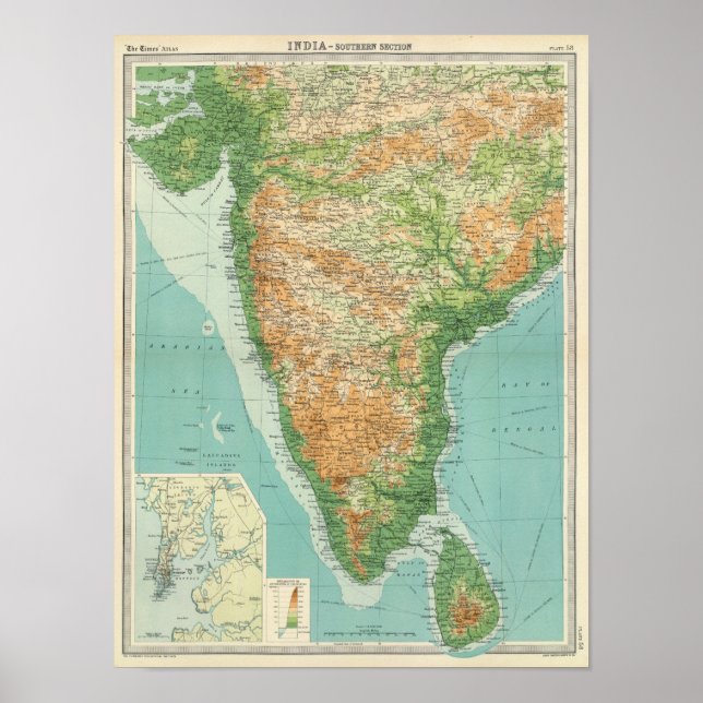 Südteil Indiens Poster (Vorne)
