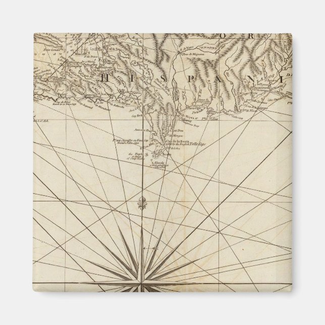 Südteil von St Domingo oder Hispaniola Magnet (Vorne)