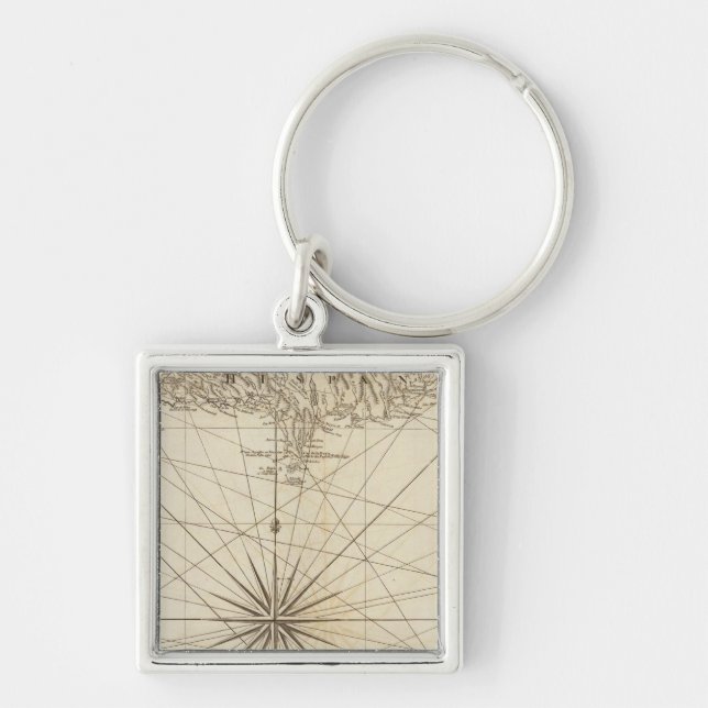 Südteil von St Domingo oder Hispaniola Schlüsselanhänger (Vorne)