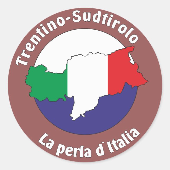 Südtirol – Alto Adige -Italien - Italia Aufkleber (Vorderseite)
