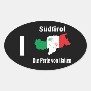 Südtirol – Alto Adige - Italien - Italia Kleber Ovaler Aufkleber