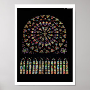 Südtransept Rosenfenster, das Christus in Poster