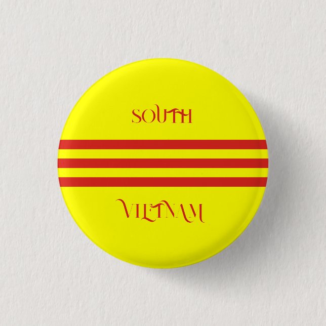 Südvietnam-Flagge Button (Vorderseite)