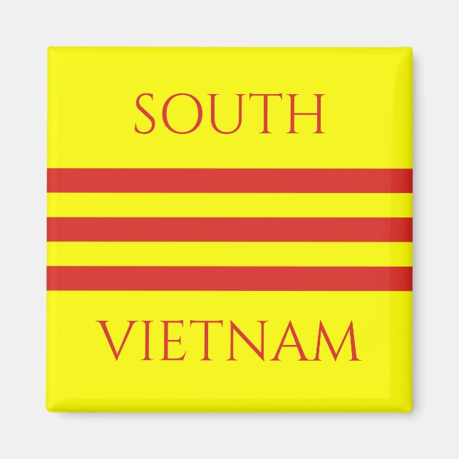 Südvietnam-Flagge Magnet (Vorne)
