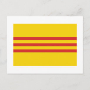 Südvietnam-Flagge Postkarte