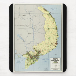 Südvietnam Karte September 1972 Mousepad