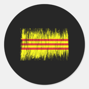 Südvietnamesisch Flagge Saigon Cong Hoa Vnch vietn Runder Aufkleber