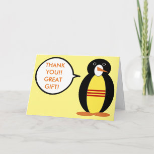 Südvietnamesisch sprechen Frau Penguin Personalisi Dankeskarte