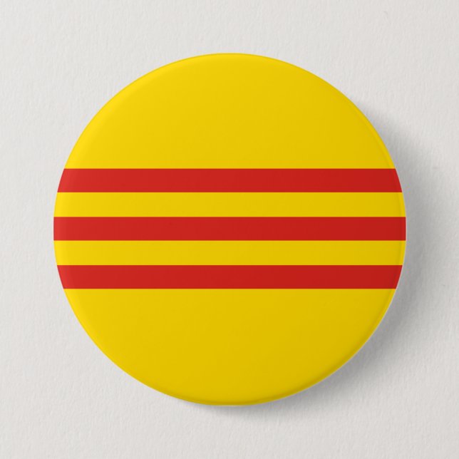 Südvietnamesische Flagge Button (Vorderseite)