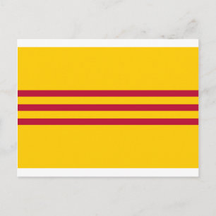 Südvietnamesische Flagge - Vietnam Cỏ vàng ba sc đ Postkarte