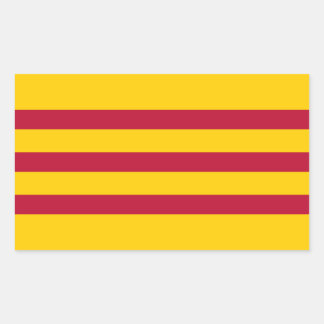 Südvietnamesische Flagge - Vietnam Cỏ vàng ba sc đ Rechteckiger Aufkleber