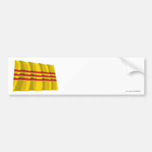 Südwellenartig bewegende Flagge vietnams Autoaufkleber