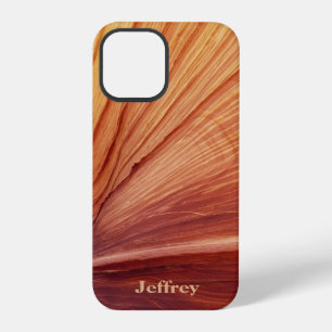 Südwest-Abstrakt-Tan-Braun-Gold und Rot, Name, iPhone Hülle
