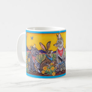 Südwest Animal Colorful Whimsical Coyote Wüste Kaffeetasse