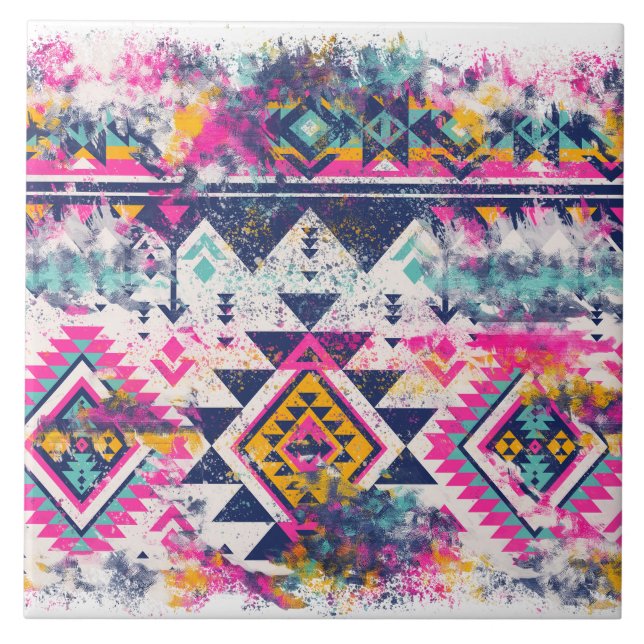 Südwest/Aztec/Italienische Keramik Design Tile Fliese (Vorderseite)