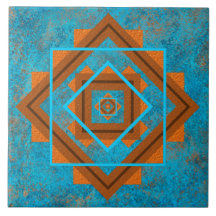 Südwest-Berggipfel Türkisblau geometrisch