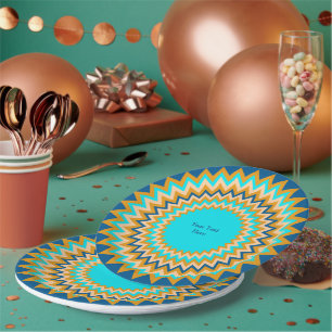 Südwest Blue Gold Fiesta Jeden Anlaß Pappteller