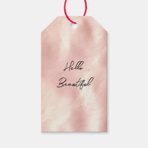 Südwest Blush Pink Gold Cowgirl Cowhide Geschenkanhänger