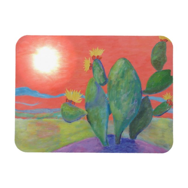 Südwest Cactus Sunset Magnet (Horizontal)