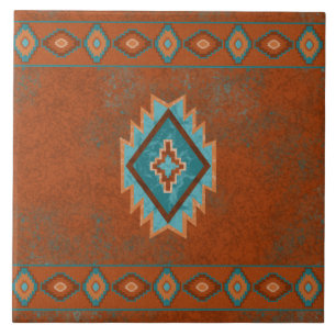 Südwest Canyons Diamond Geometric Border Fliese
