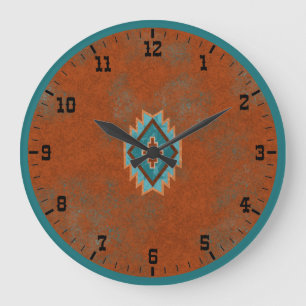 Südwest-Canyons Geometrische Mesa Old West Große Wanduhr