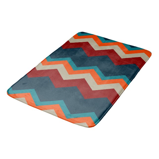 Südwest Chevron Badematte (Schrägansicht)
