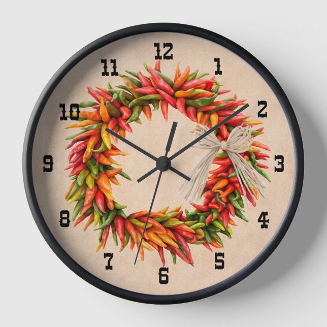 Südwest Chile Ristra Western Nummern Gerahmt Uhr (Vorderseite)