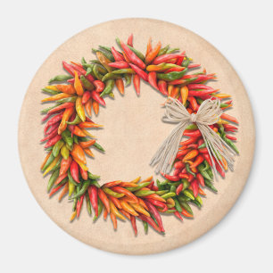 Südwest Chile Ristra Wreath auf Adobe Wall Magnet