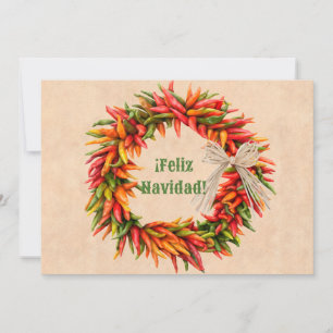 Südwest Chile Ristra Wreath Flat Feliz Navidad Feiertagskarte