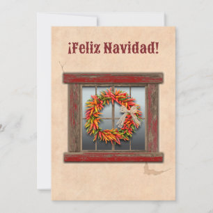 Südwest Chile Ristra Wreath Flat Holiday Card Feiertagskarte
