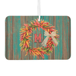 Südwest Chile Ristra Wreath Personalisiert Initial Autolufterfrischer