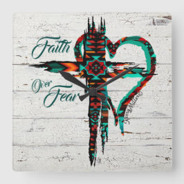 Südwest Cross Square Wall Clock Quadratische Wanduhr