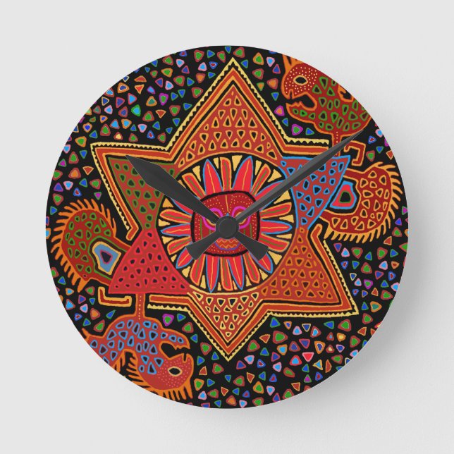 Südwest Del Sol Runde Wanduhr (Vorderseite)