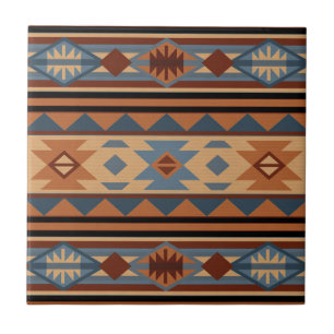 Südwest Design Adobe Gray Brown Tribal Muster Fliese